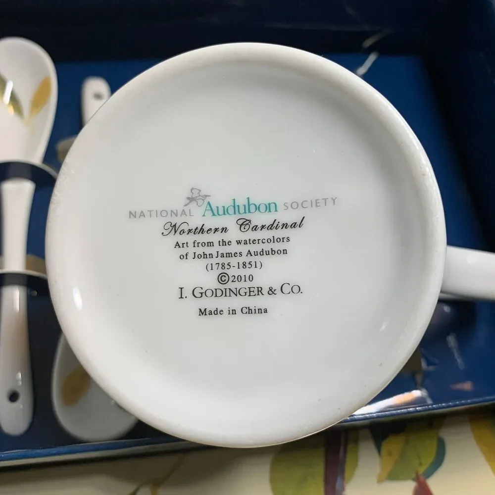 National Audubon Society Northern Cardinal Mug and Spoon Sets Godinger & Co